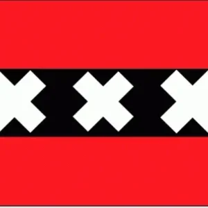 Amsterdamse vlag - Vlag van Amsterdam 50x75cm Direct Verzonden