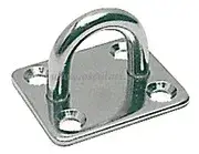 Dekbeugel met montageplaat RVS 10mm Populair