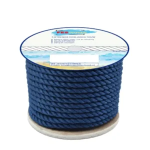 Beperkt Aanbod FES Marine 3-strengs geslagen polypropyleen landvast per rol à 91 meter Navy - Donkerblauw Ø 12mm