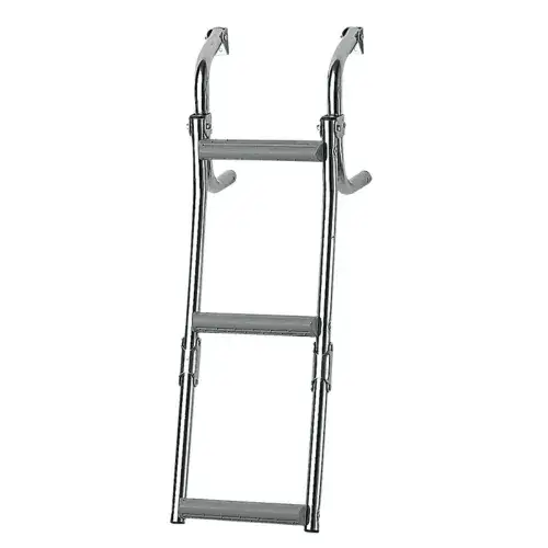 Zwemtrap RVS met 3 kunststof treden breedte: 21.5cm Finale Uitverkoop