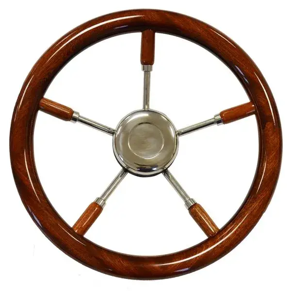 Stuurwiel mahonie diameter35cm.SV-E Speciale Aanbieding