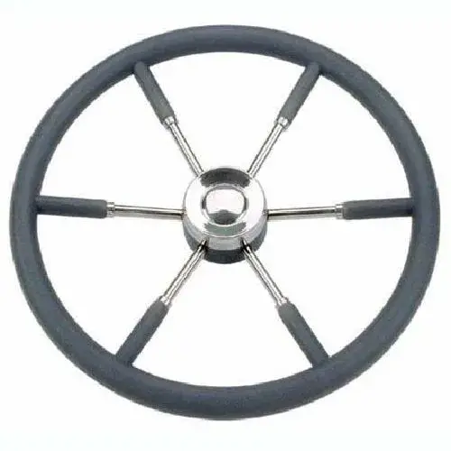 Stuurwiel 55cm RVS-Polyurethaan grijs Actieprijs