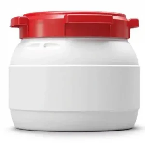 Direct Beschikbaar Waterdichte opbergton lunchcontainer wit met rode deksel 10 liter