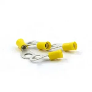 Ringstekker geel6.4mm 100 stuks Must-Have