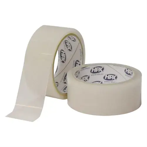 HPX Power Sealing Tape semi transparant38mm x 1,5 meter Uitverkoop