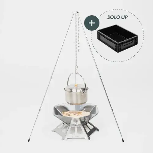 Boxio Fire Bundle vuurkorf met grillrooster en tripod Flitsaanbieding