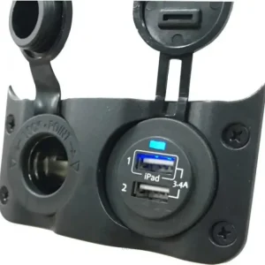 12 volt met dubbel USB stopcontact Flitsaanbieding