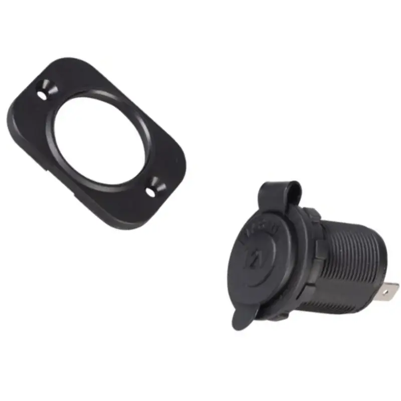 12 volt zwart inbouw stopcontact rond Lage Kosten