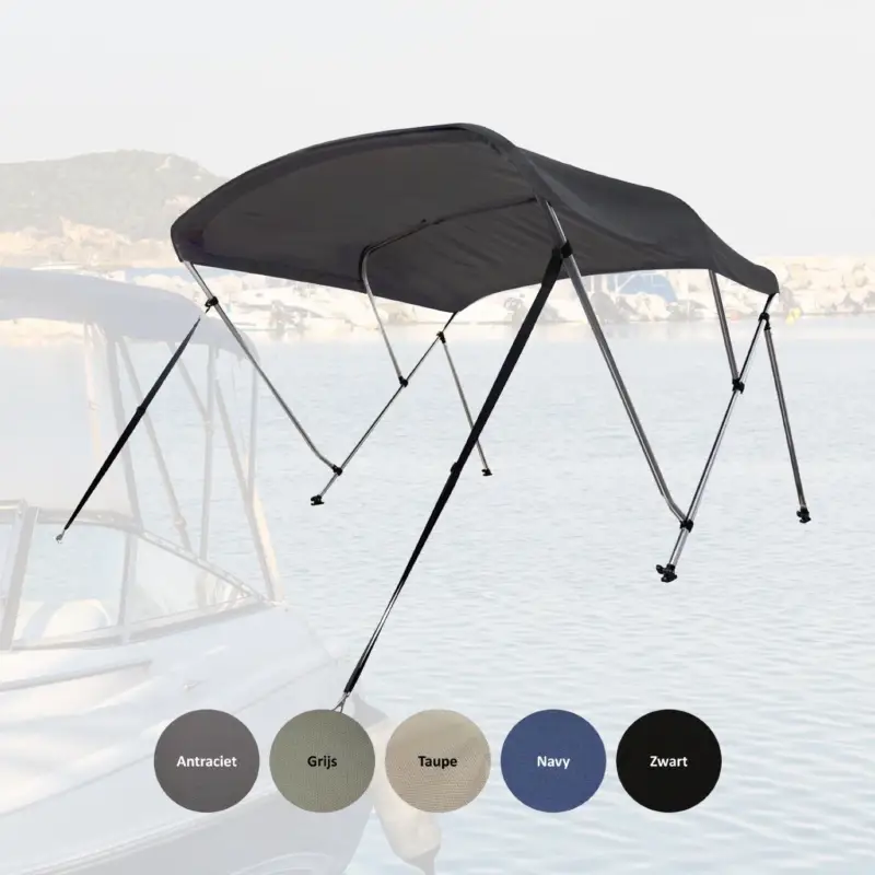 3-boogs aluminium biminitop – hoogte 91 cm Beperkte Voorraad