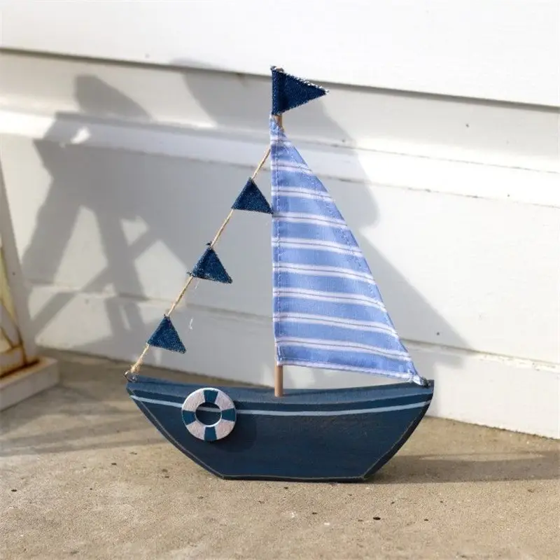 Zeilboot decoratief blauw Koop Vandaag