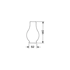 Reserveglas voor hutslingerlamp 1'' x 140mm Lage Prijs