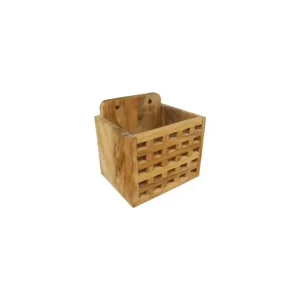 Teak opberg rooster bak vierkant 15x12x14cm Direct Verzonden