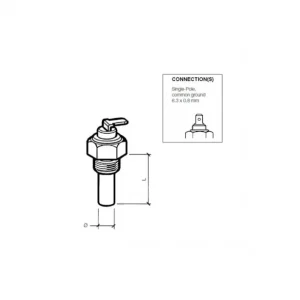 323-801-004-007D VDO Temp. gever 1500C (MV) 1/2-14NPTF Gratis Retour
