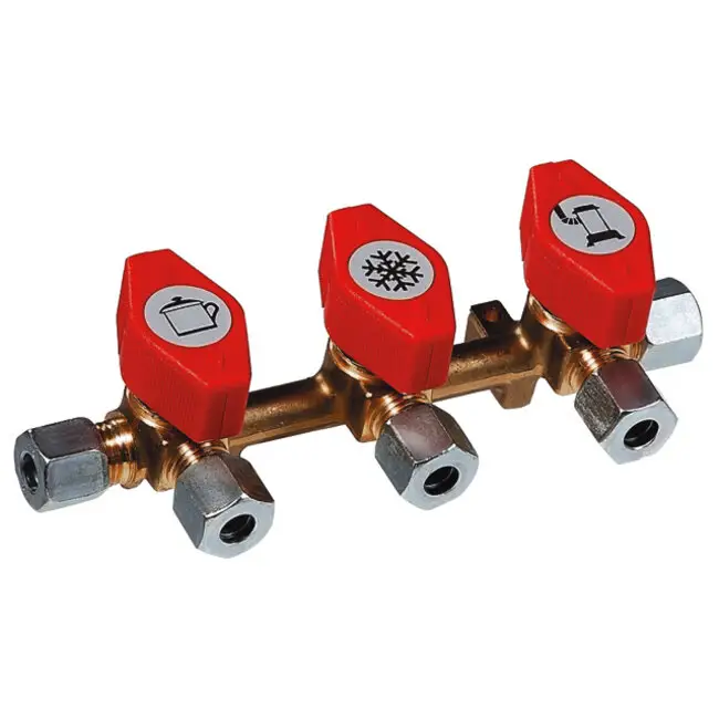 Talamex Gaskraan dubbel met 8mm knel x 8mm knel Direct Verzonden