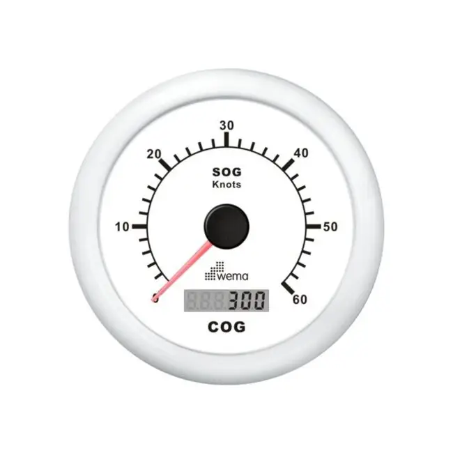 Wema º GPS speedometer 0-6 0kn wit incl. antenne Fabrieksprijs