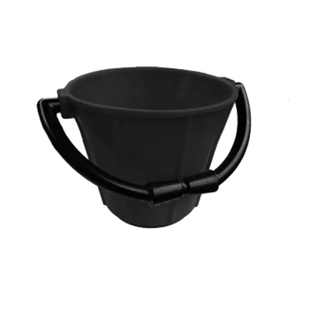 Goedkoop Allpa PVC putszwart 7,5Ltr; met kunststof beugel en handgreep