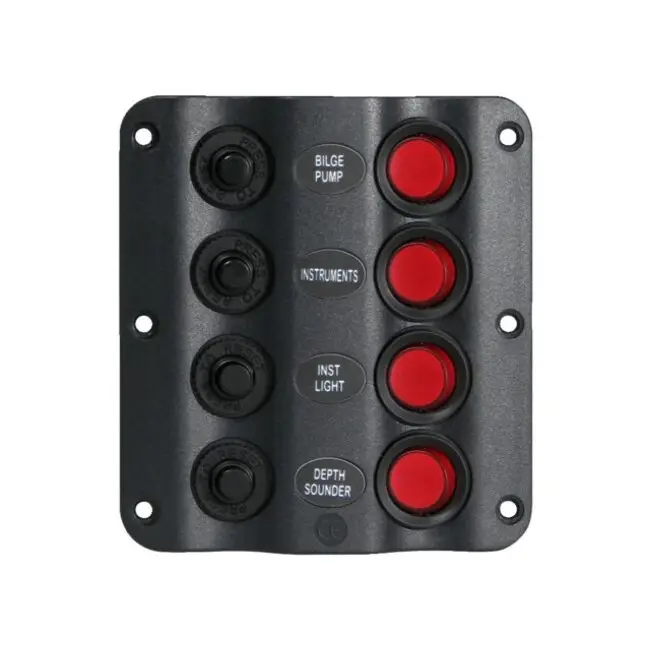 Direct Beschikbaar Talamex Schakelpaneel wave 4 schakelaars 12V