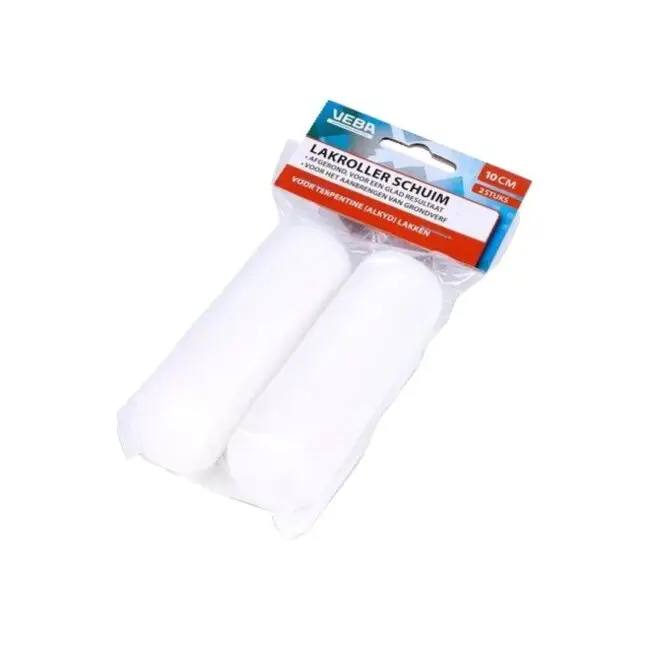 Veba Verfrol schuim 10cm 2 zijdes afgerond (2 stuks) Dagaanbieding