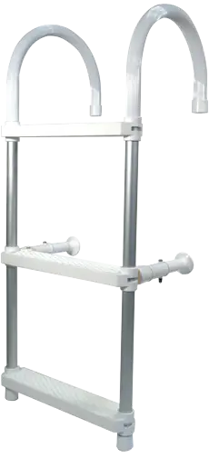 Zwemtrap met ophanghaken 4-treden Aluminium verstelbare afstandhouders 116cm | Allpa Snelle Levering