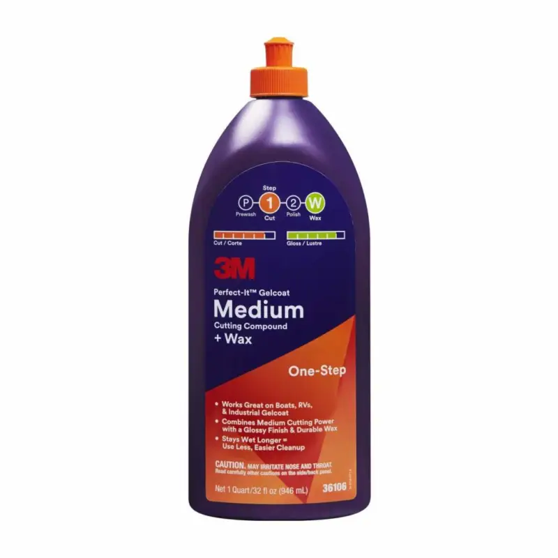 3M products Gelcoat Medium Cutting Compound & Wax Shop Nu