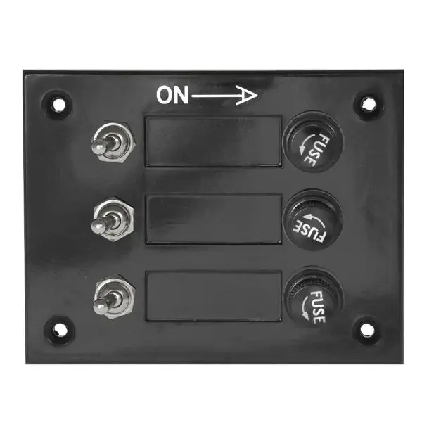 BW AAA 12V 3 Gang Fuse Switch Panel (10030-RC) Actieprijs