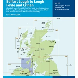 Hete Deal Imray Chart C64 North Channel Belfast Lough to Lough Foyle and Crinan