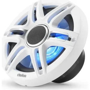 Clarion Speakers Sport (6.5-inch/ 50W) met RGB LED verlichting wit en metallic gray CMSP-651RGB-SWG Uitverkoop
