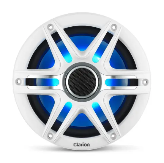 Clarion Speakers Sport (7.7-inch/ 60W) met RGB LED verlichting wit en metallic gray CMSP-771RGB-SWG Korting
