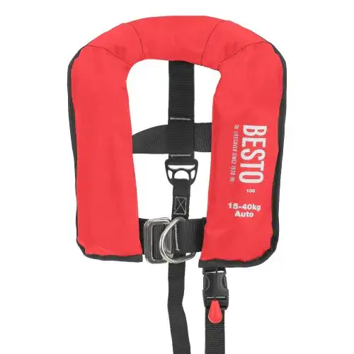Automatisch kinderreddingsvest Besto Junior inflatable 100N Rood Korting