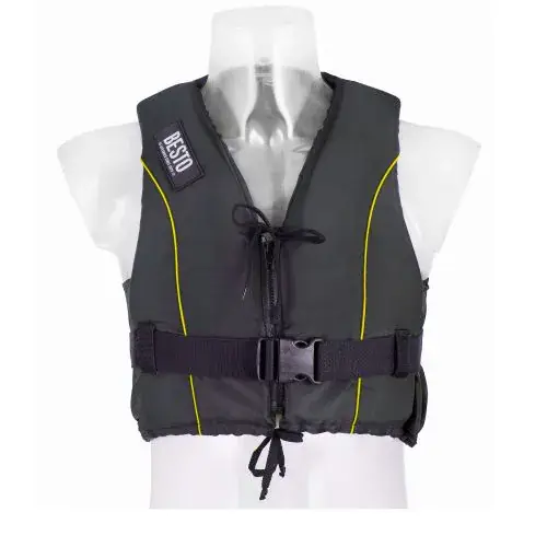 Zwemvest Besto Dinghy Zipper 50N All Black / Yellow Fabrieksprijs