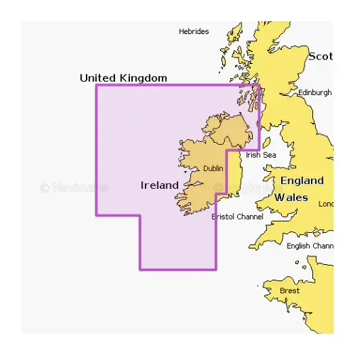 Navionics Waterkaart Platinum+ Regular NPEU075R Ierland Westkust - Preloaded MSD Gratis Retour
