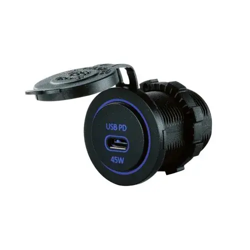 Exclusieve Aanbieding Talamex 12/24 Volt USB-C PD Inbouwstopcontact met Snel Laadfunctie