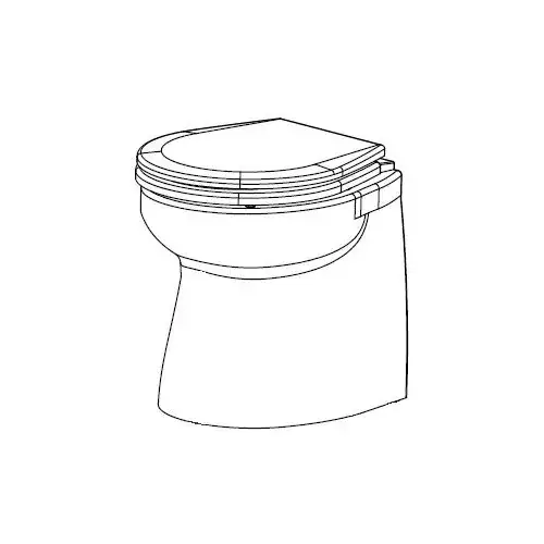 Toiletpot Recht voor Johnson Pump Silent Premium Laag Toilet Lage Kosten