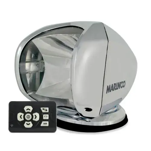 Marinco Precision Zoeklicht incl. afstandsbediening 12-24 Volt Chroom Direct Beschikbaar