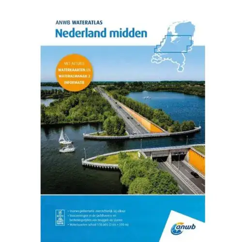 Gratis Retour ANWB Wateratlas Nederland Midden