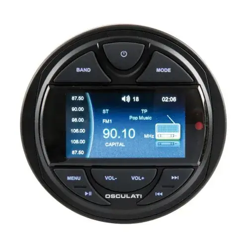 Actieprijs Osculati Radio Spatwaterdicht Rond met Bluetooth en DAB+