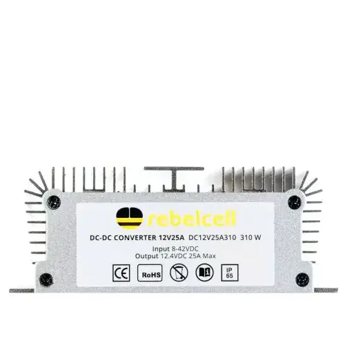 Veilige Betaling Rebelcell DC-DC Omvormer (8-42V) 25A WP Stabiele 12V Uitgangsspanning voor 12V, 24V en 36V Accu