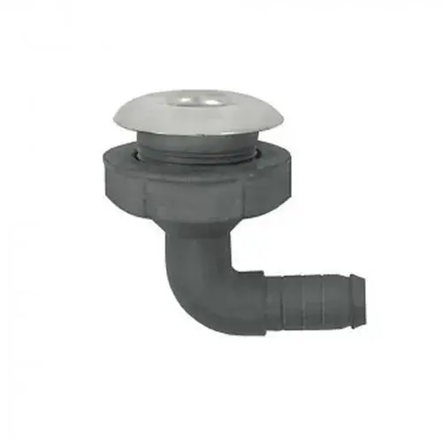 Aanbieding Haakse Huiddoorvoer PVC met RVS flens 19mm
