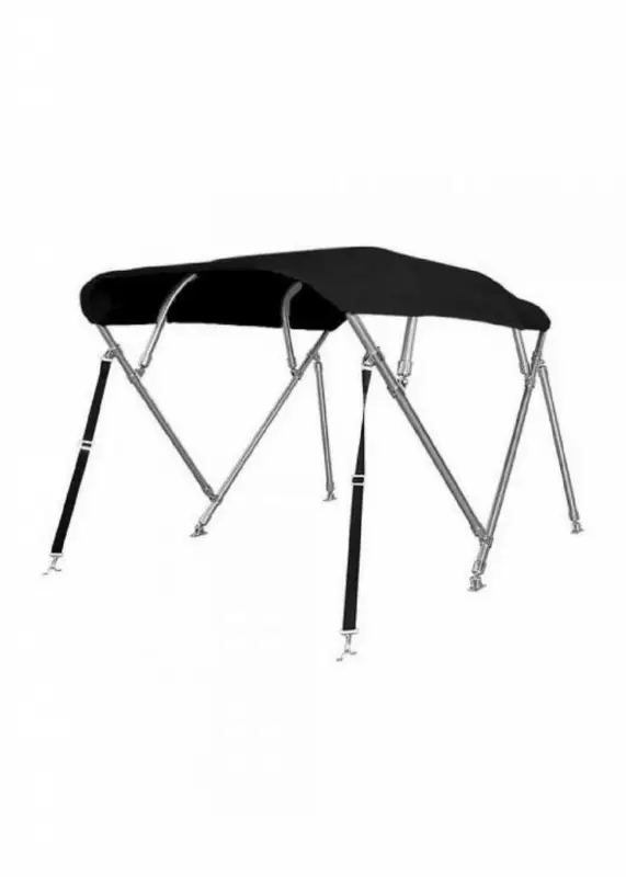 Lage Prijs Biminitop | RVS 4-boogs | Breedte 283 <> 300 cm - Hoogte 117 cm