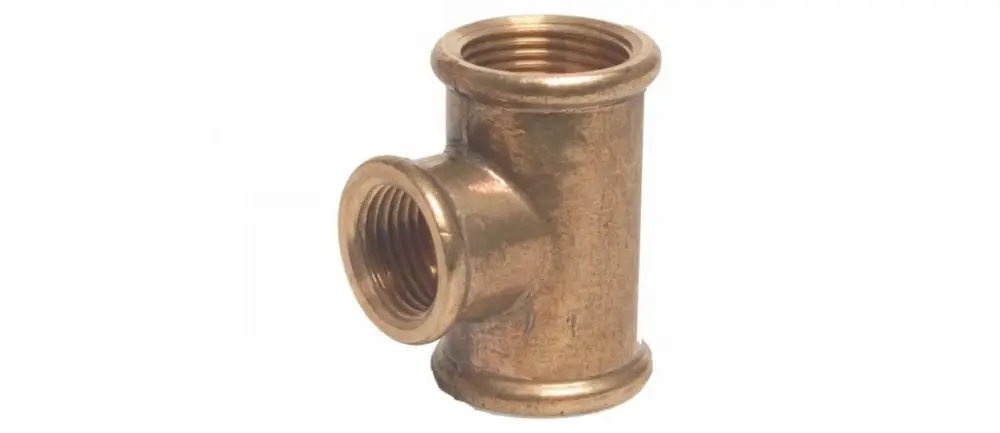Koopje Messing T-stuk 1 1/4"