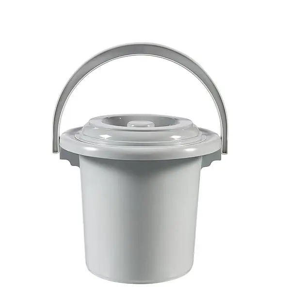 Curver - Toiletemmer met deksel - 5 Liter - Ø 24 cm - Lichtgrijs Koop Vandaag