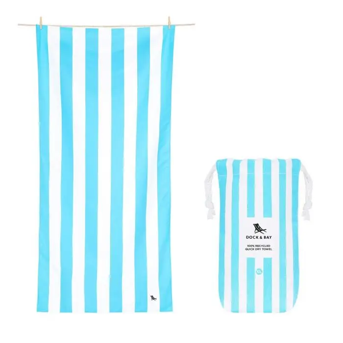 Merkproduct Strandlaken of badlaken Cabana Tulum Blue XL