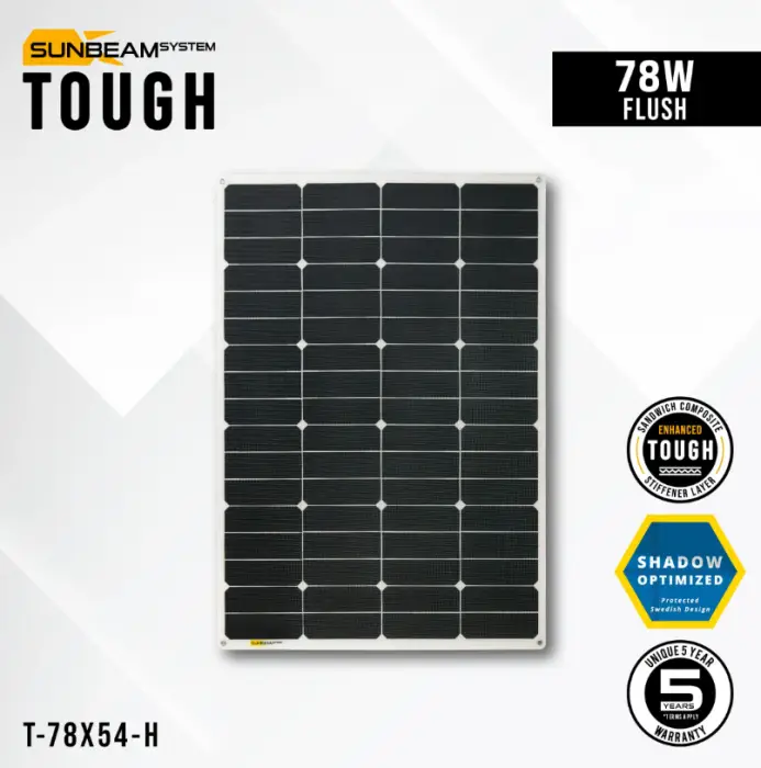 Speciale Aanbieding Sunbeam Tough zonnepaneel 78W (corner holes)