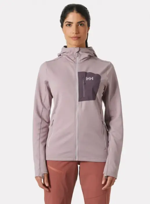 Helly Hansen Dames Fleecejack Versalite HoodedJacketPurpleClay 49556 Snelle Levering