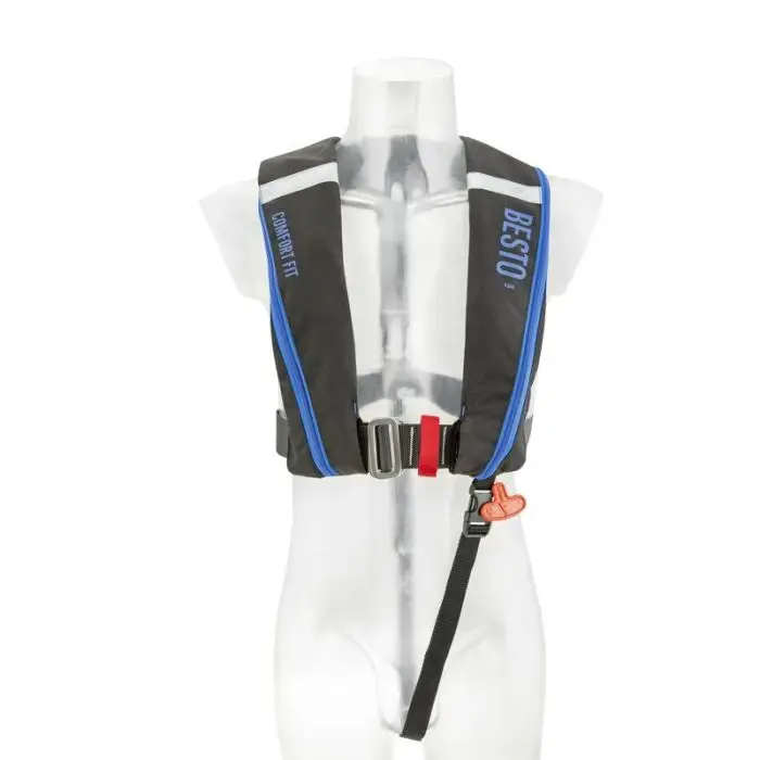 Besto Reddingsvest Comfort fit 180N mh zwart/blauw Veilige Betaling