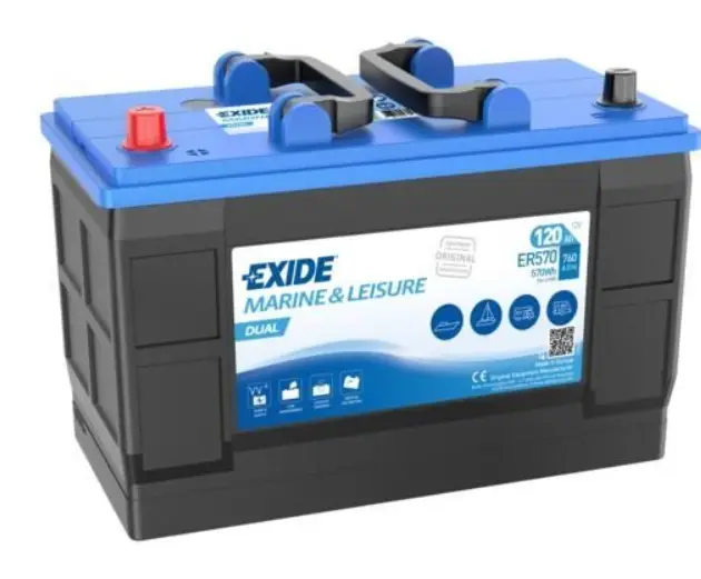 Accu, Exide dualER570 120Ah 12V Superprijs