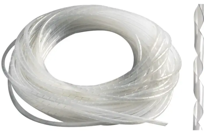 Kabelspiraal Polyethyleen Wit 2-15 mm (per meter) Beperkt Aanbod