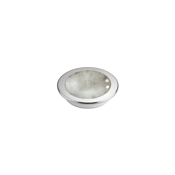 Gecertificeerd allpa Kunststof 2-Kleurige LED-Plafondlamp met RVS ring, inbouw, 8-30V, LED 1x 3W + 10x top RED
