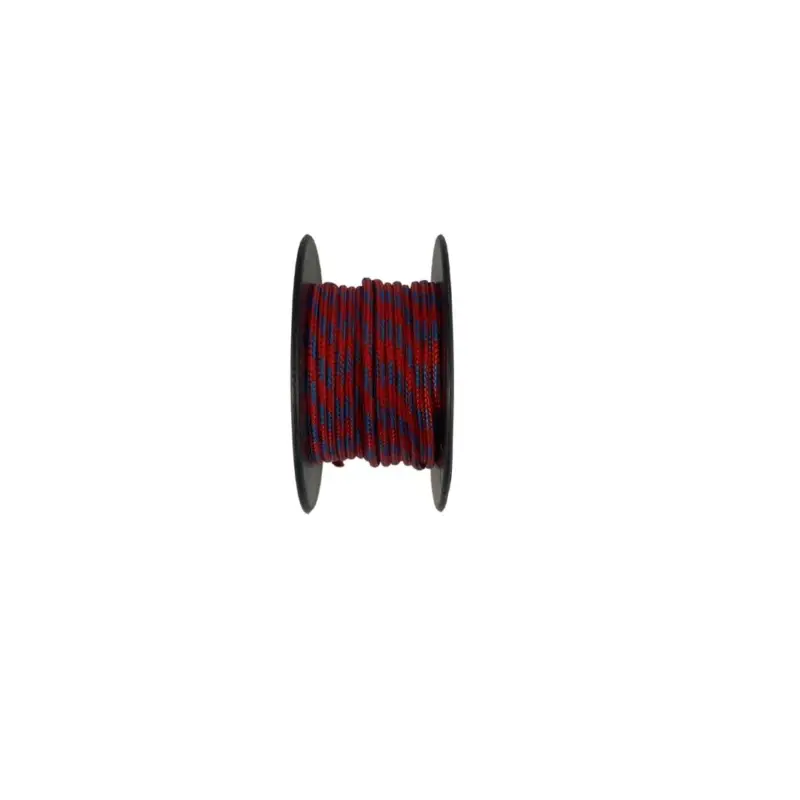Hoge Kwaliteit Seilflechter | Touw | 2 mm | Minicord Novoleen | Spoel 10 m | 255 daN | Rood-Blauw