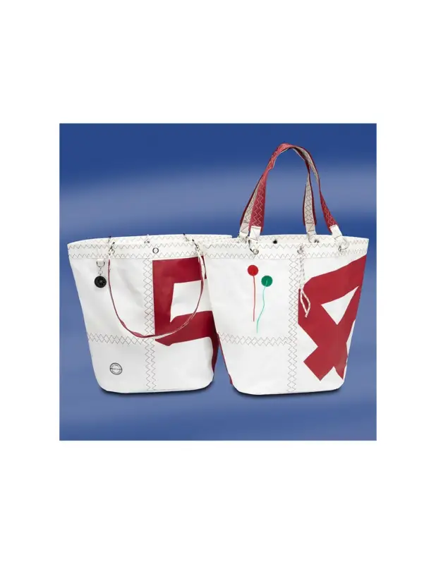 Zeildoek Boodschappentas - Sea Girl - Rood Beste Prijs